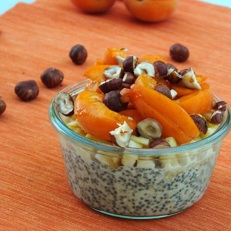 Pudding aux graines de chia et abricots