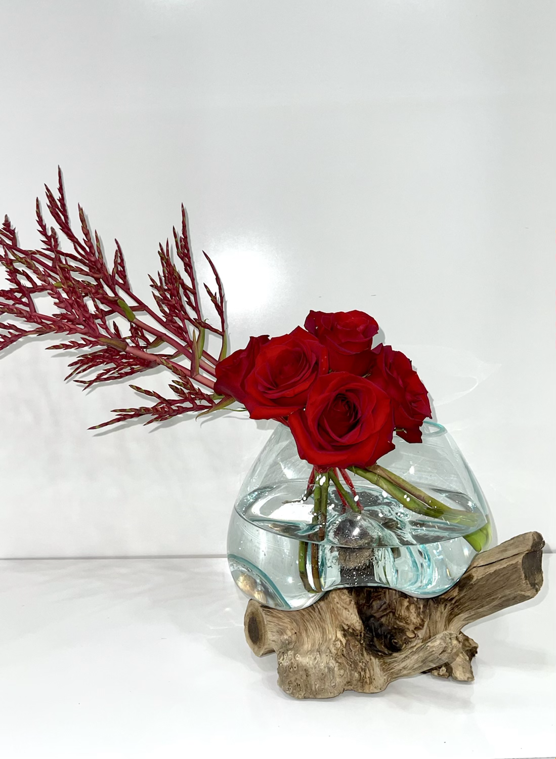 Woden Rose Floral Arrangement