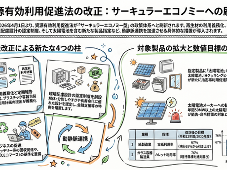 資源有効利用促進法の改正【追加】徹底解説！　サーキュラーエコノミーへの移行はどう進む？