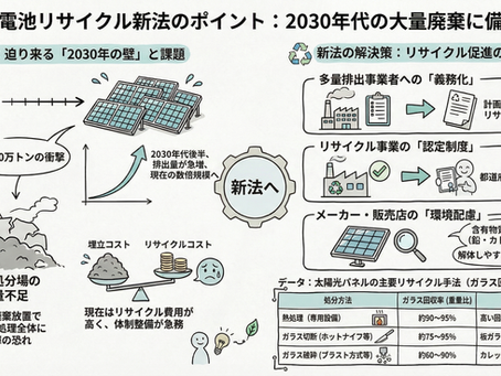 太陽光パネルリサイクル法のポイント