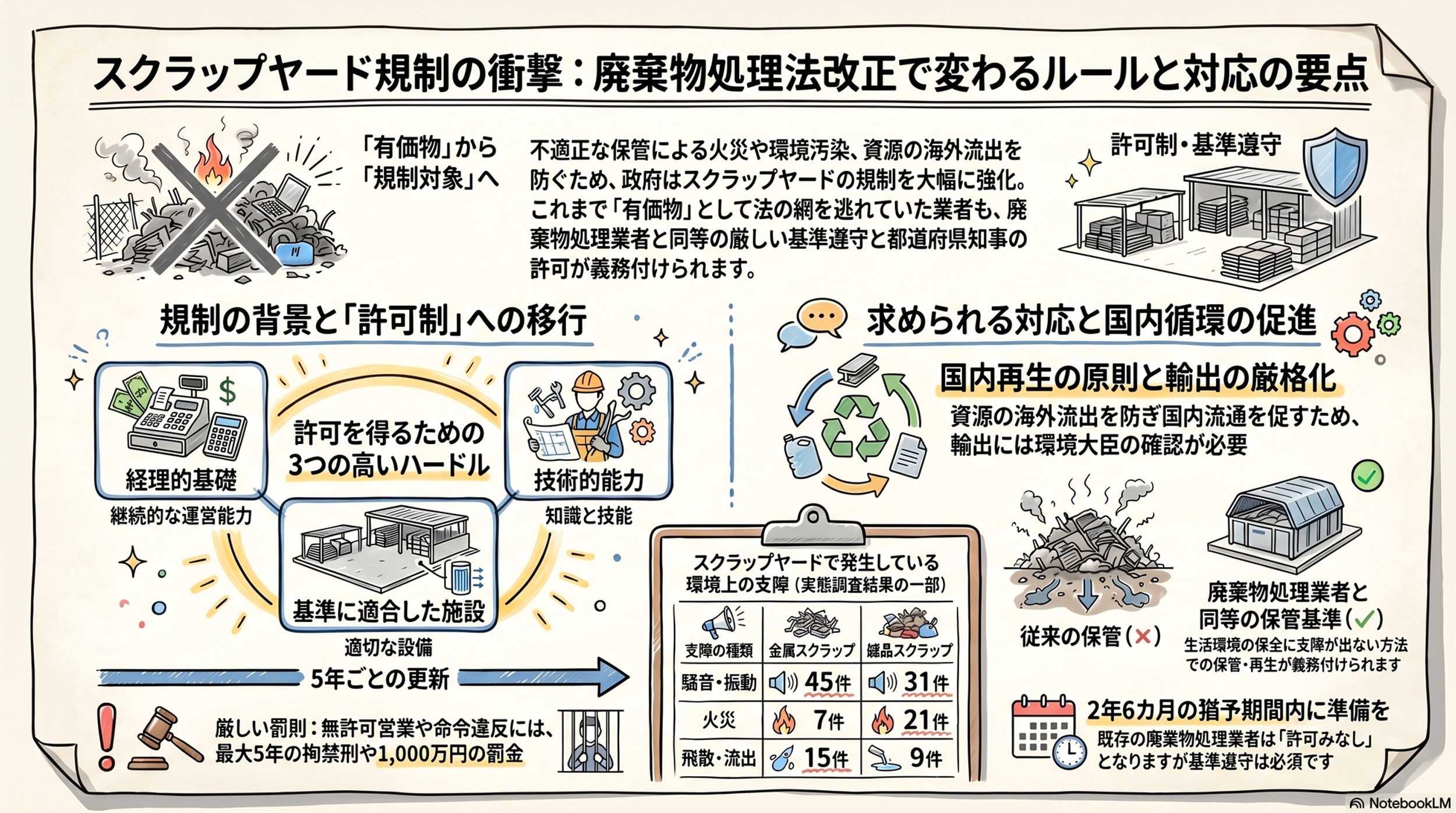 スクラップヤード規制改正 ヤードが消えるかも 廃掃法改正がもたらす
