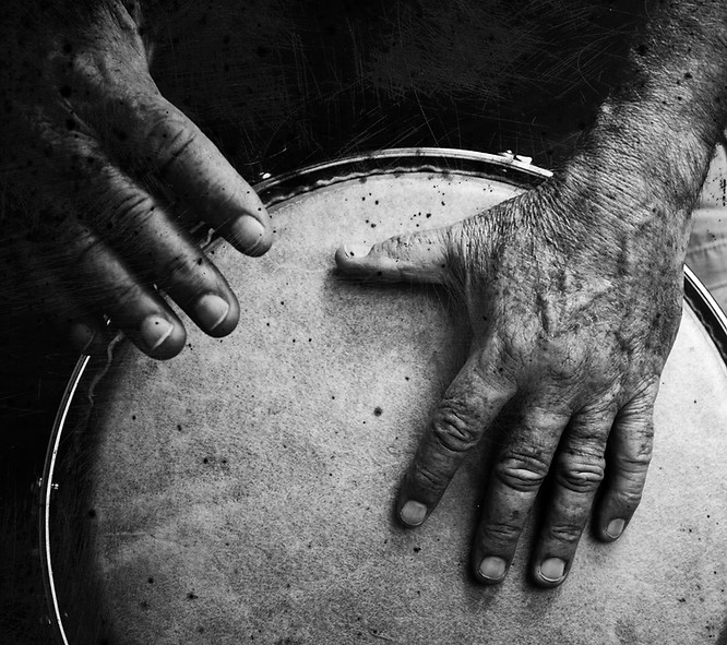 tambores de la mano
