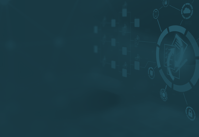 Abstract digital background with glowing global network graphic.