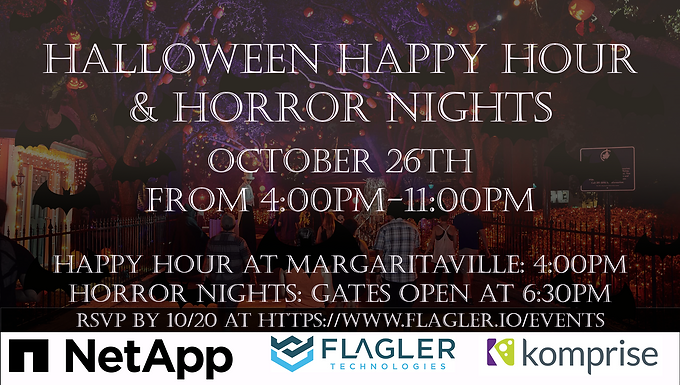 Halloween Happy Hour & Horror Nights Event