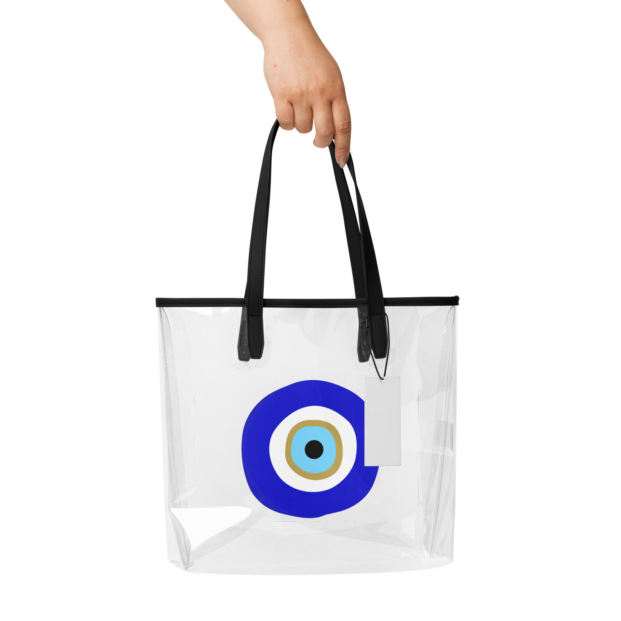 Evil Eye on both side Clear Tote Bag
