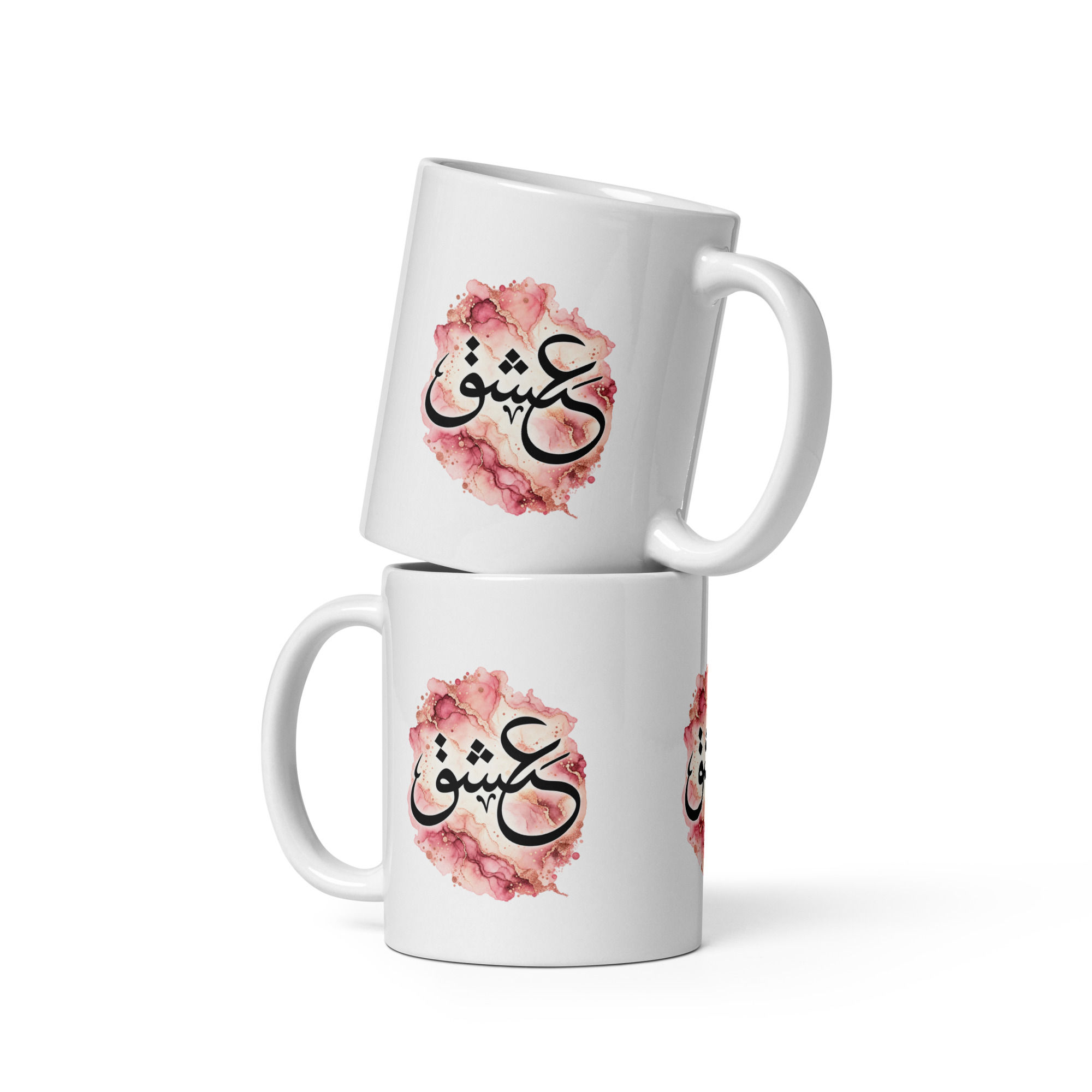 Pink Eshgh White Glossy Mug