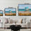 Miniatura: Supporto per bagnino blu Miami Beach, Florida, tela incorniciata, arte murale