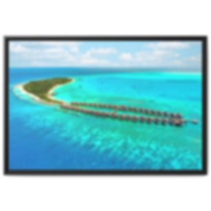 Maldives Overwater Bungalows Framed Canvas Wall Art
