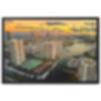 Miniatura: Sunny Isles Beach e Aventura dall'alto, tela incorniciata, arte murale