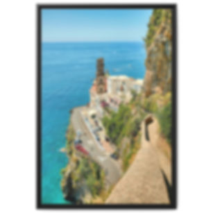 Atrani, Italy Sea Views Framed Canvas Wall Art