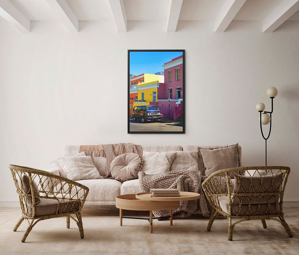 Thumbnail: Colorful Houses In Bo-Kaap, South Africa Framed Canvas Wall Art