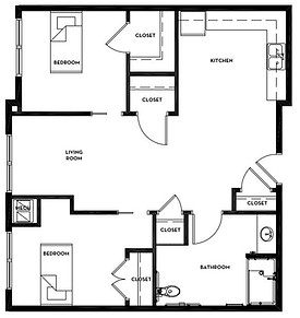 Unit M Floor Plan Layout