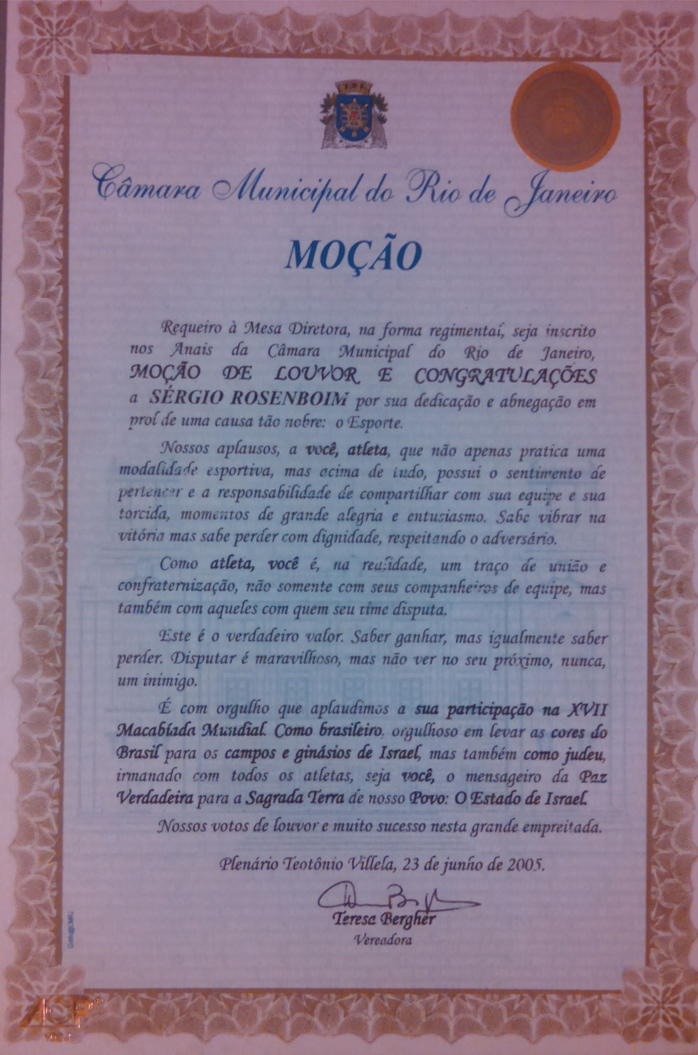 פרס מועצת העיר של ריו דה ז'נרו