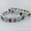 Thumbnail: multi color ad cz stone bangles silver plated brass