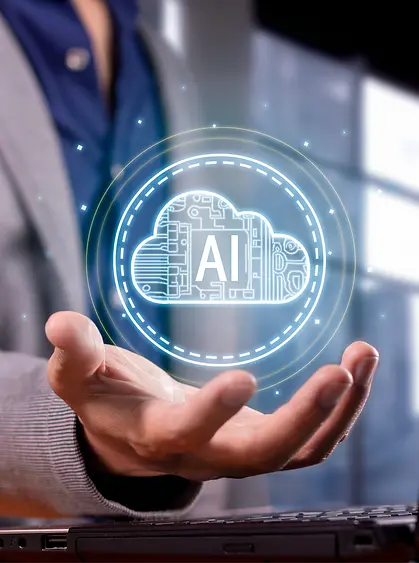 Artificial intelligence cloud computing concept representing enterprise AI platforms and data infrastructure