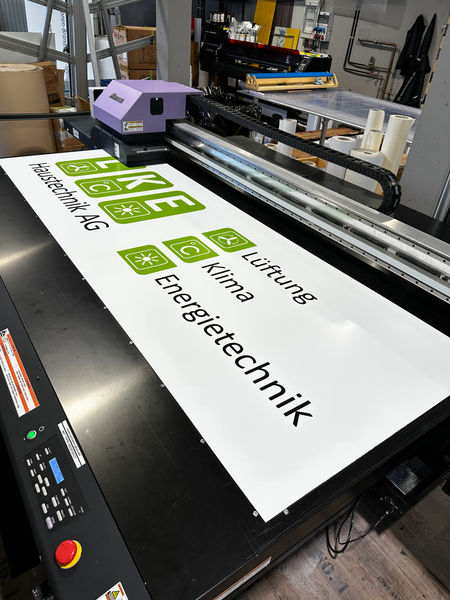 Werbetafel im Direktschruck