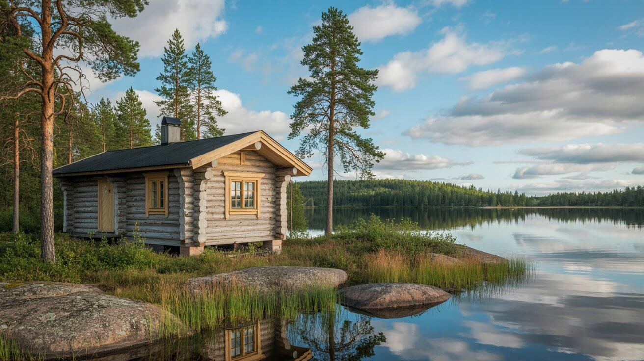 Rotes Ferienhaus am finnischen See – Ferien-Unterkunft kaufen und vermieten