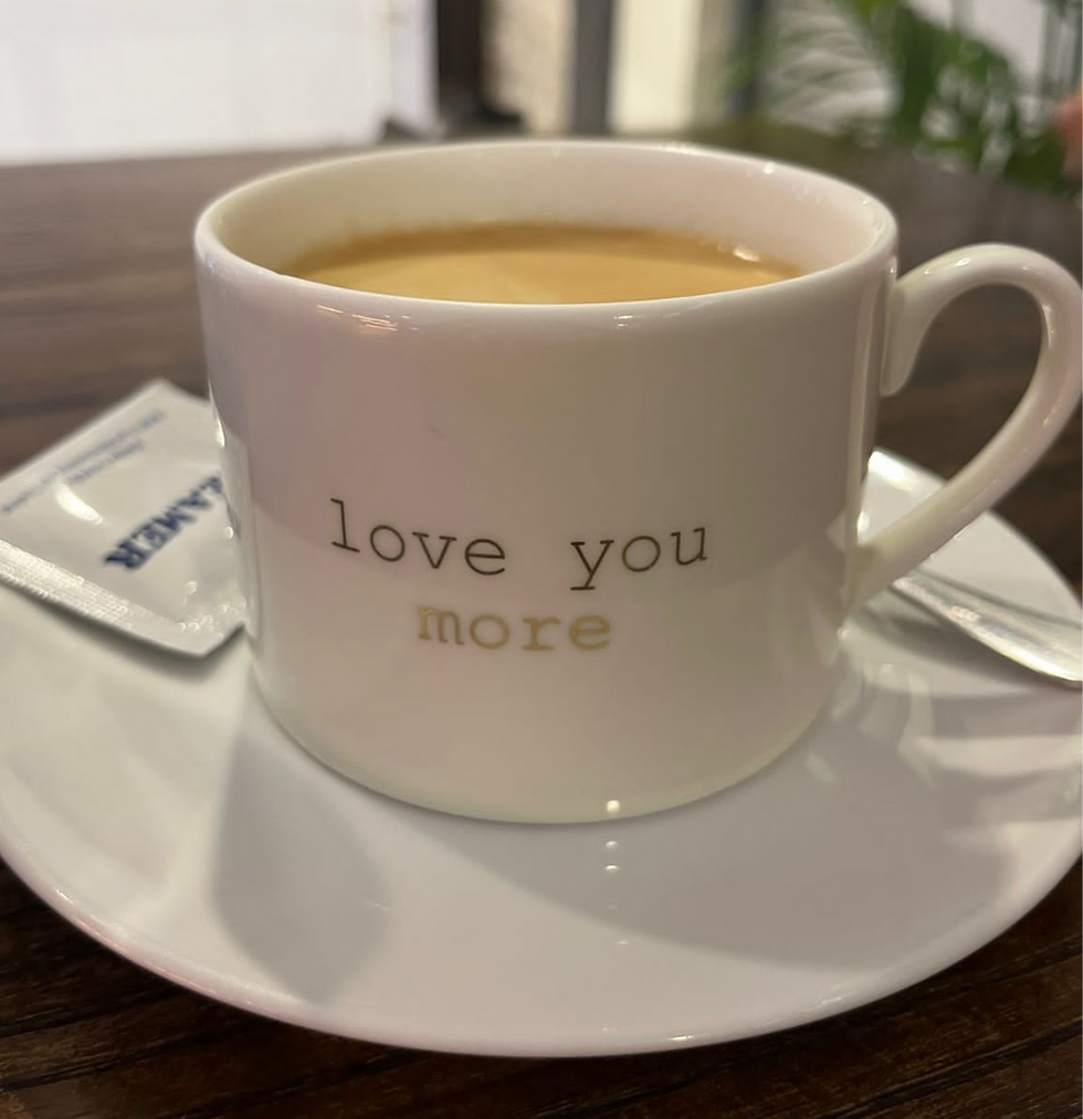 Simple coffee makes your heart white and happy.
