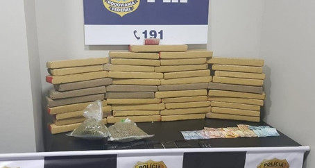 PRF e PC prendem 5 traficantes com mais de 50 quilos de drogas em Santa Maria