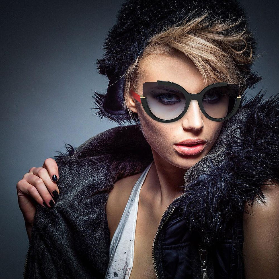 Miniatura: LENOX | Women Cut Out Round Cat Eye Fashion Style Vogue Sunglasses