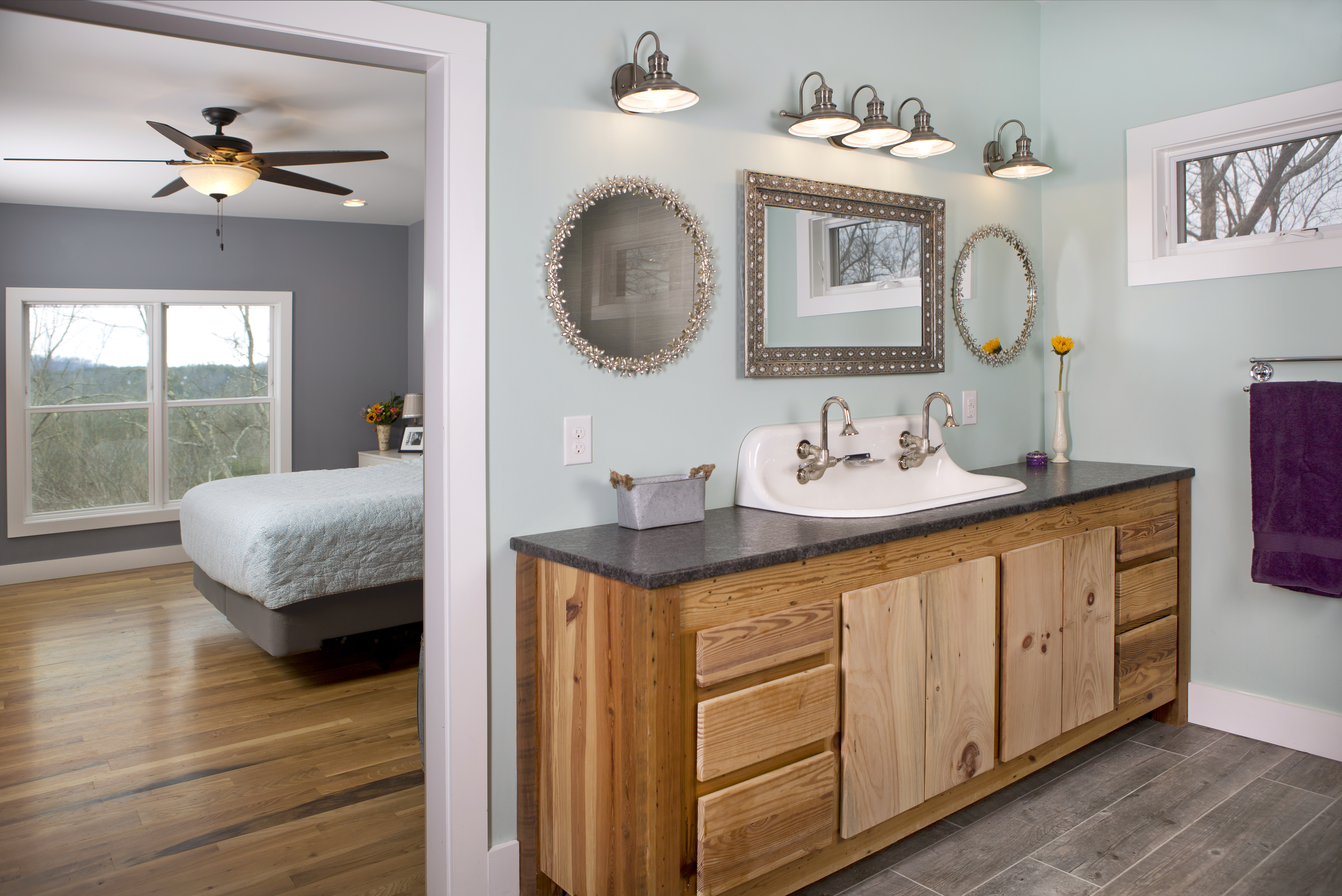 Bathroom with Bedroom View
