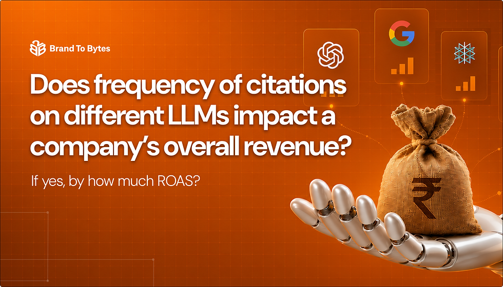 Does frequency of citations on different LLMs impact a company’s overall revenue? If yes, by how much ROAS?