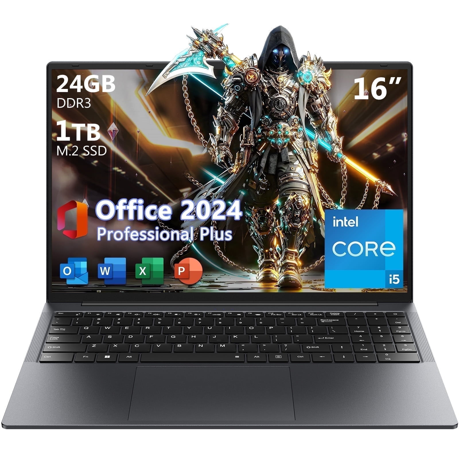 UL160-TY 16" Laptop Computer,Intel Core i5,24GB RAM 1TBGB SSD,Windows 11 Pro