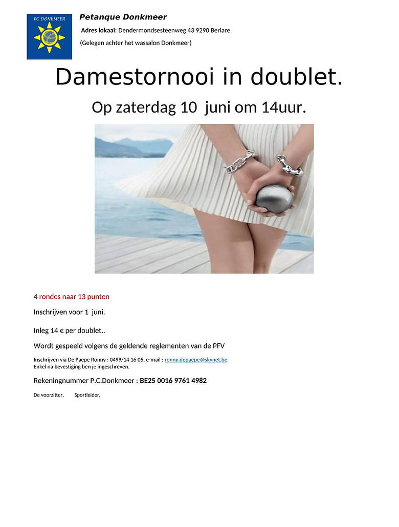 Damestornooi in doublet