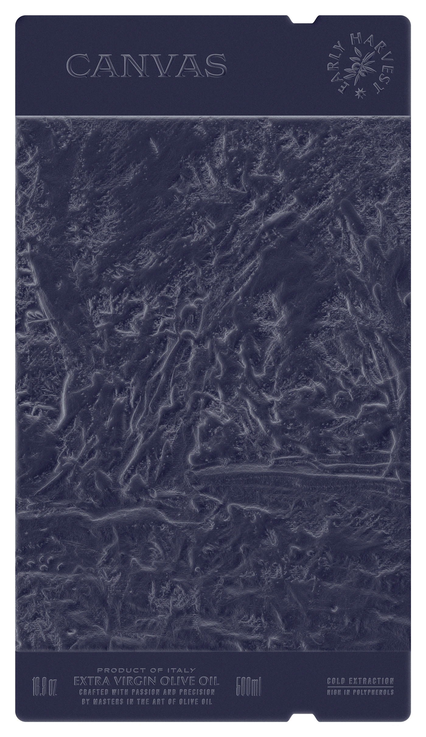 Secondary 3D embossing map view highlighting the intricate textural depths designed for the paper-over-aluminum substrate.