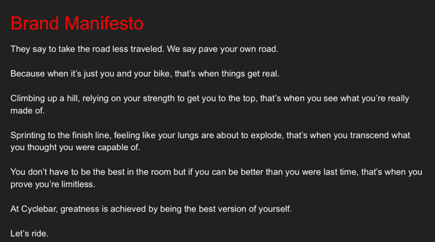 Brand Manifesto