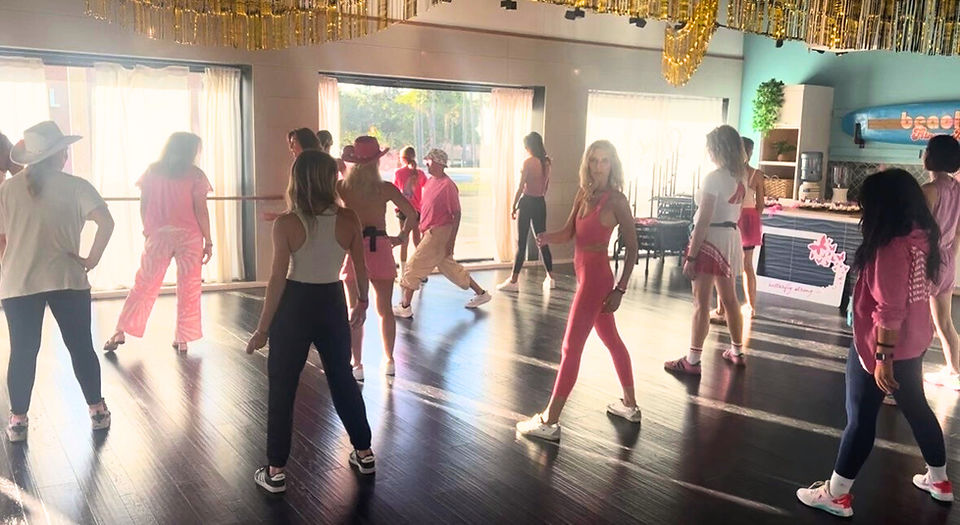 Participants at the Butterfly Strong Fundraiser dance class.