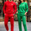 Thumbnail: Nike Red and Green Tracksuit unisex size L