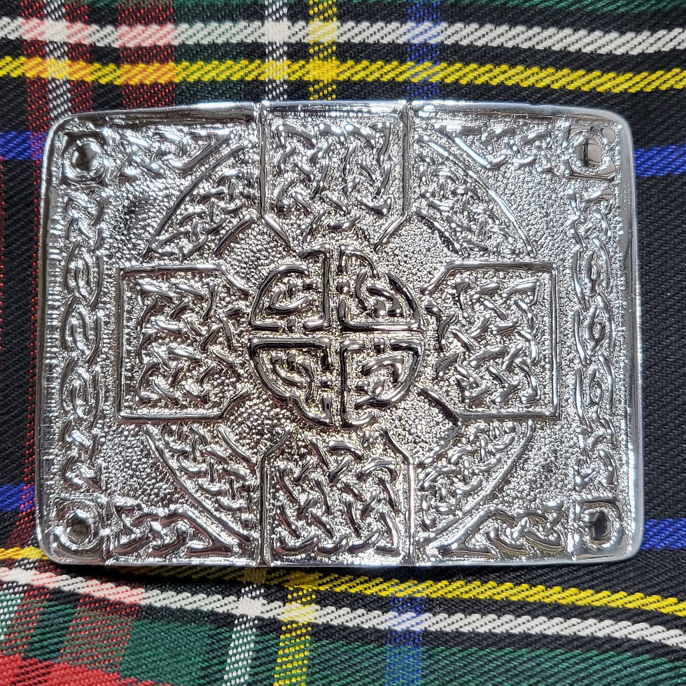 Thumbnail: Chrome Belt Buckle Celtic Cross