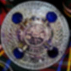 Brooch Fireman Blue Gems