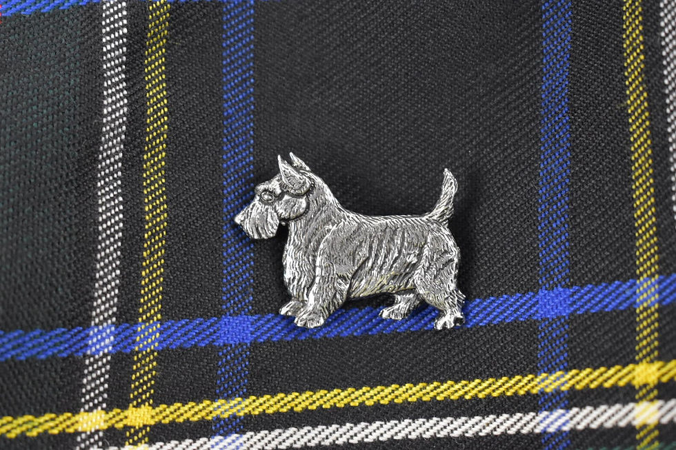 Thumbnail: Nagle Small Design Brooch Pewter