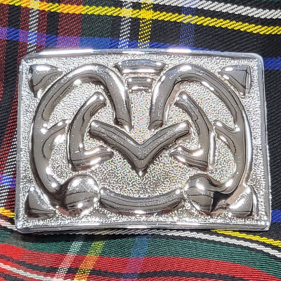 Thumbnail: Chrome Belt Buckle Celtic Gnarl