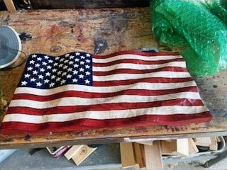 Thumbnail: Waving Wooden American Flag