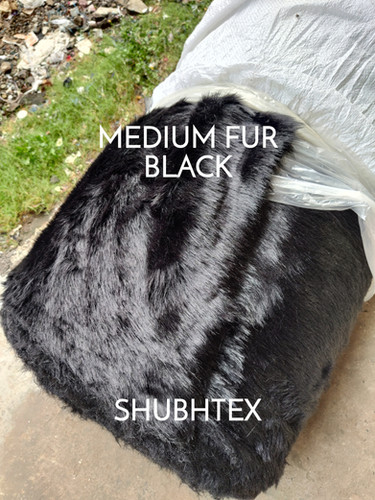 Black Fur Cloth |Shubhtex Velvet & Fur Fabrics