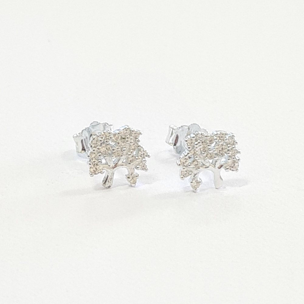 5BR0078 - Brinco árvore da vida com zircônias