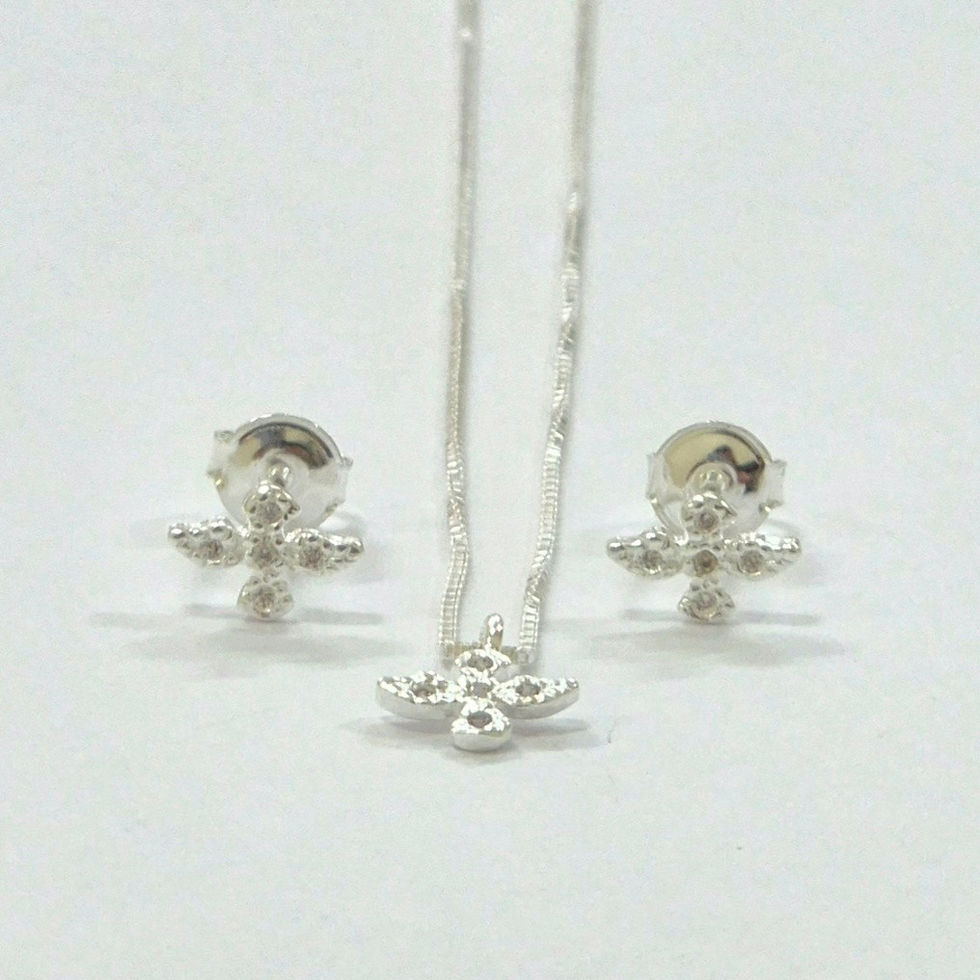 Miniatura: 12CJ2152 - Conjunto Espirito Santo mini 5x8mm com zircônias na V12
