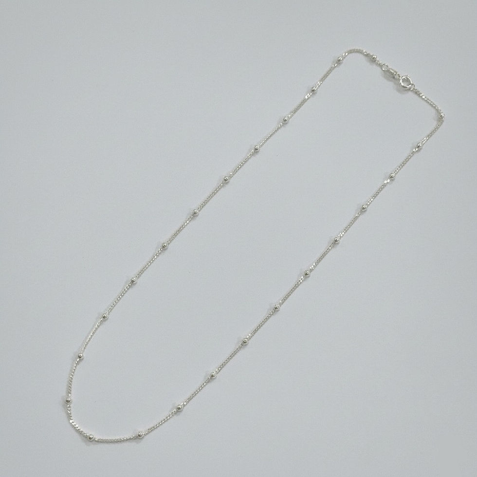 Miniatura: 5CO2124 - Corrente groumet 1,3mm com bolinhas 2,5mm com 15mm distância