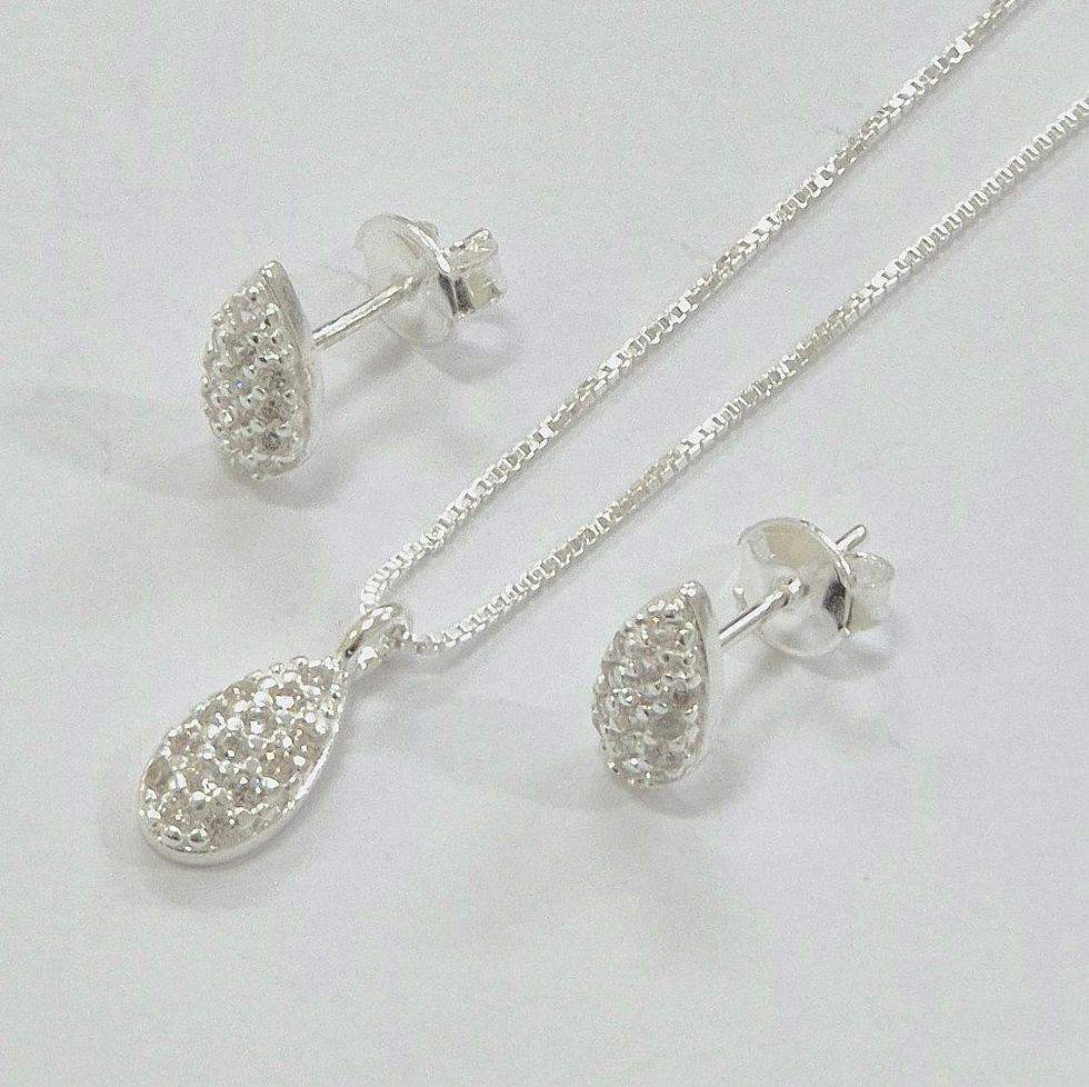 Miniatura: 12CJ2154 - Conjunto gota pequena 5x9mm com zircônias na V12