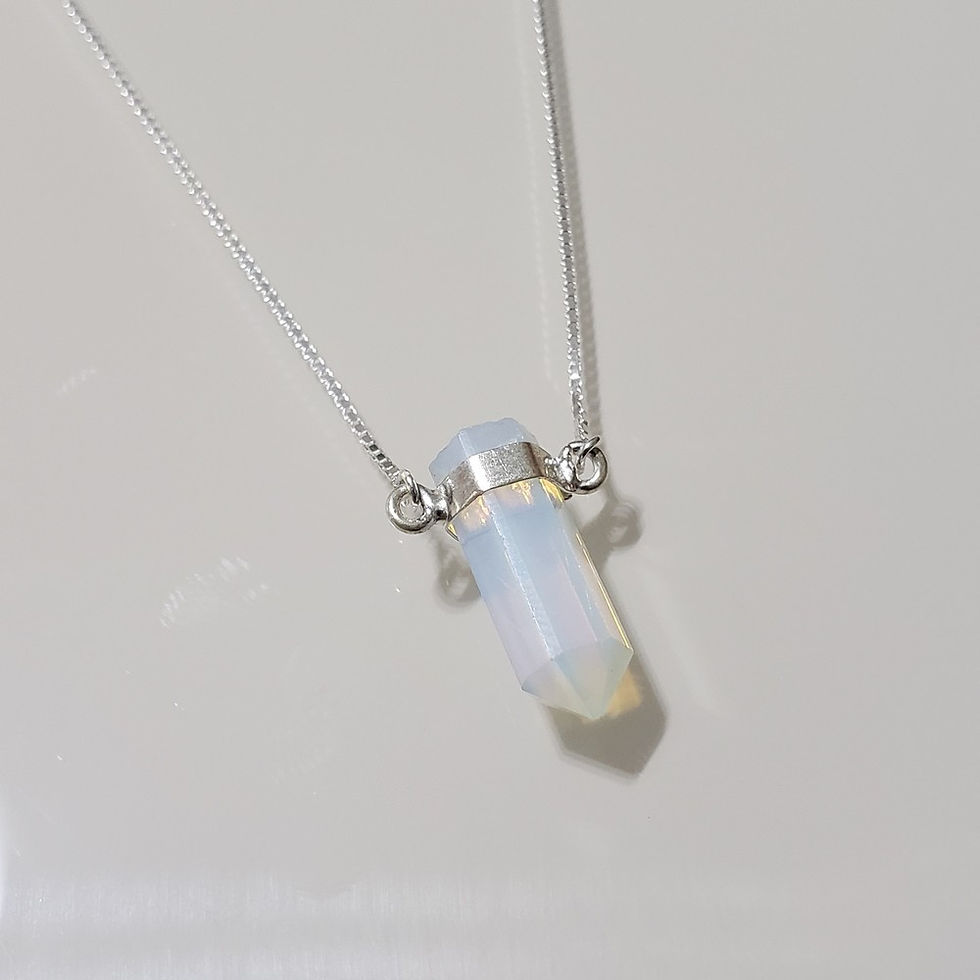 Miniatura: 1GA0781 - Gargantilha cristal pedra natural 17mm a 20mm na veneziana V15