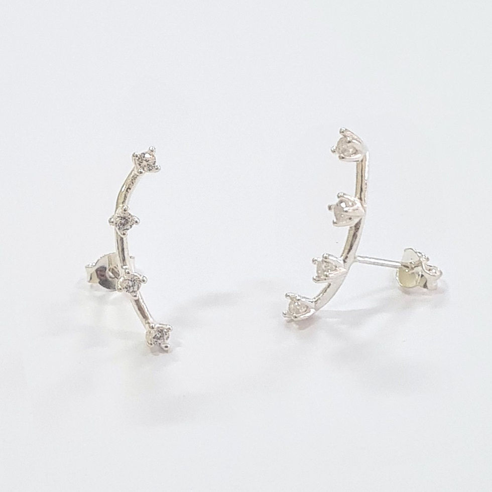 Miniatura: 12BR1755 - Brinco ear cuff 5x20mm palito com 4 zircônias 2mm