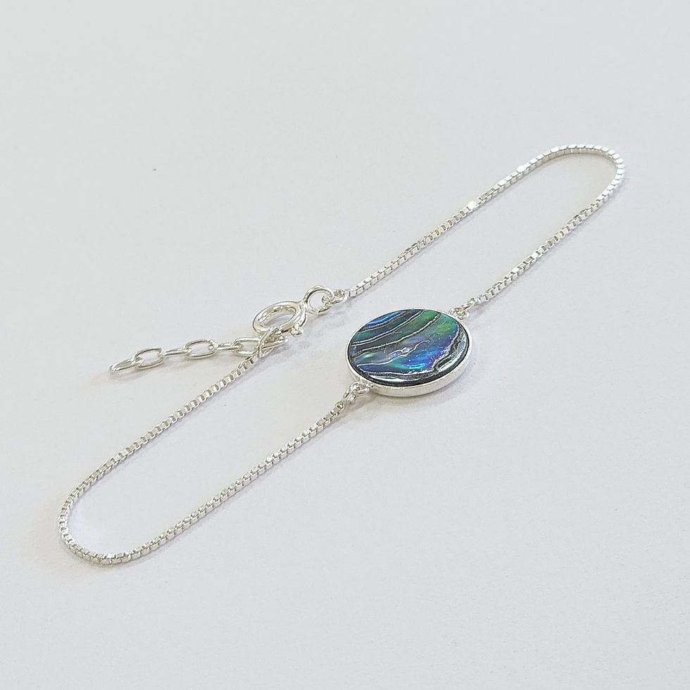 Miniatura: 1PL2022	- Pulseira abalone redonda na veneziana V15