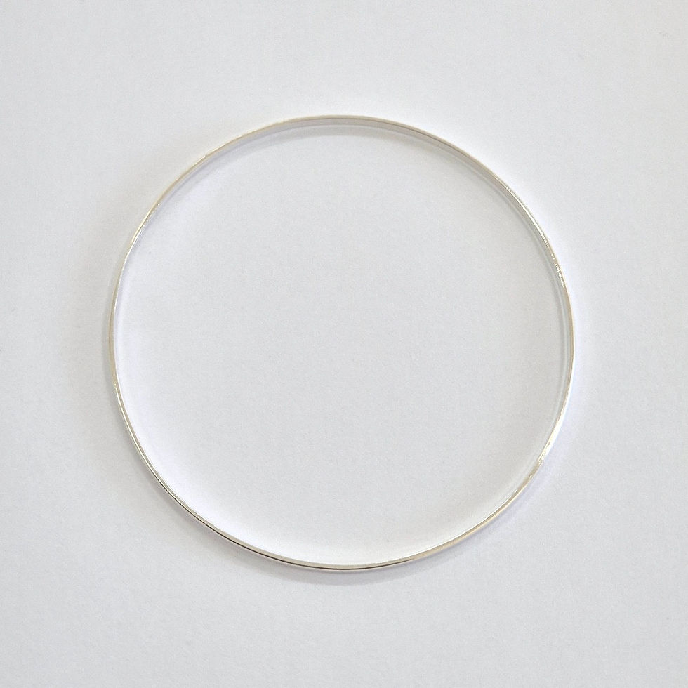 Miniatura: 1BA2110 - Bracelete algema liso aro meia cana 1x1,6mm - redondo 65mm