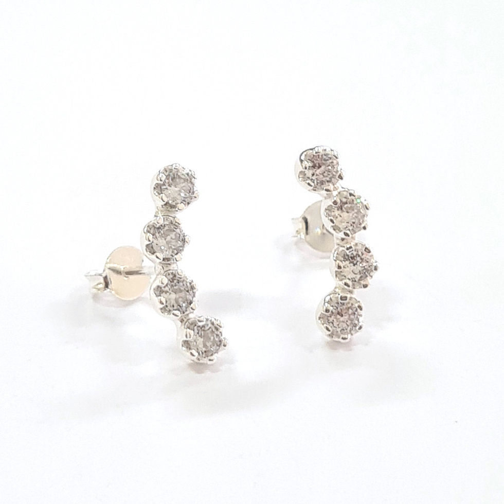 Miniatura: 12BR1754 - Brinco ear cuff 6x18mm com 4 zircônias 3mm