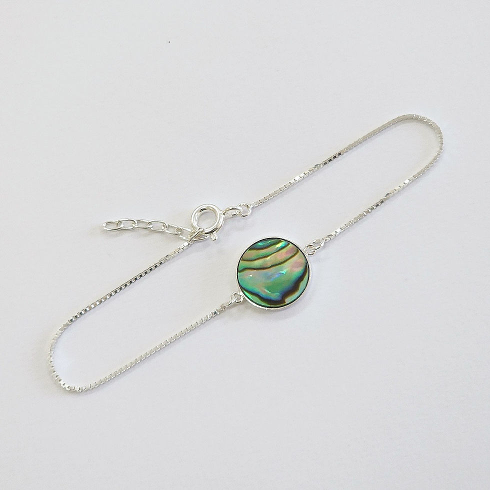 Miniatura: 1PL2022	- Pulseira abalone redonda na veneziana V15