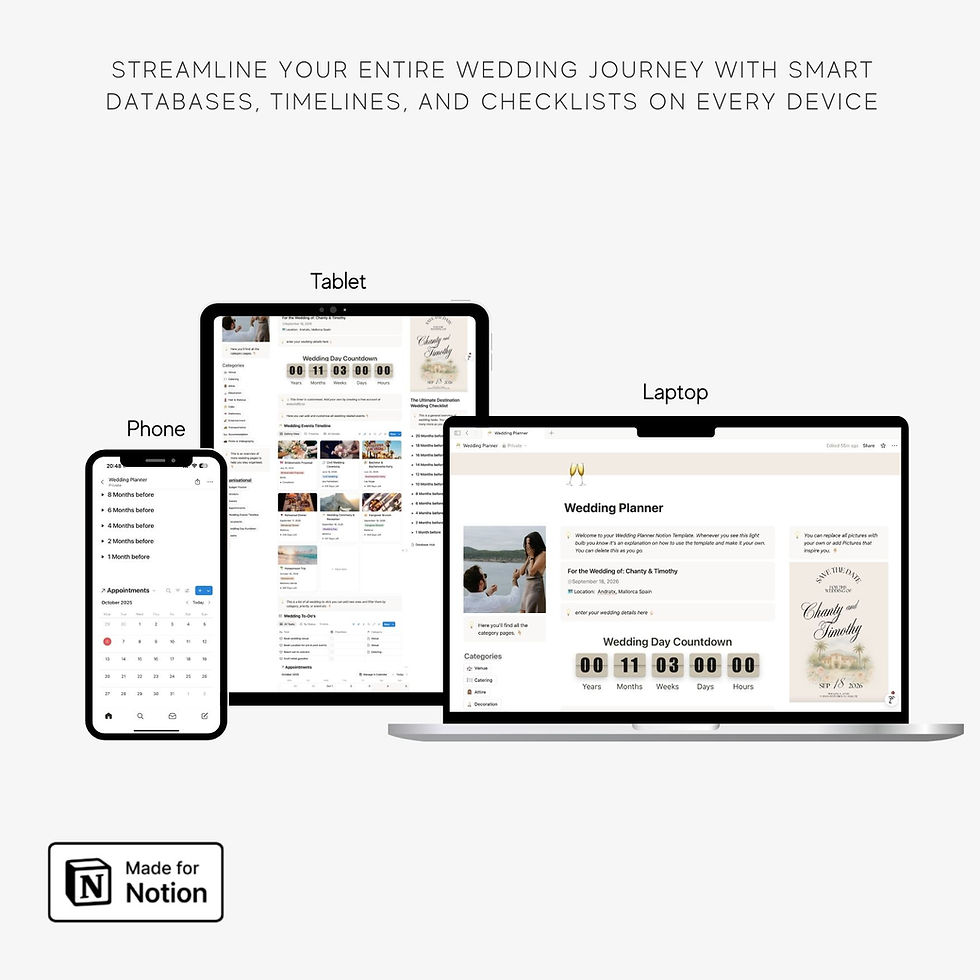 Thumbnail: Wedding Planner Notion Template