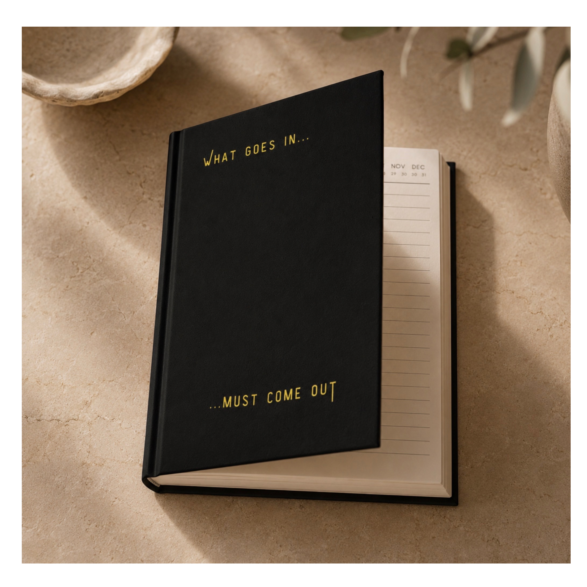 What Goes In Must Come Guided Hardcover Journal - For Your Inner G